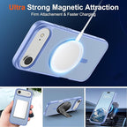 SUPFINE Magnetic for iPhone Air Case (Compatible with MagSafe)(Military Grade Drop Protection) Slim Translucent Matte Shockproof with Anti-Fingerprint Phone Cover for 17 Air,Blue Purple