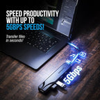 SABRENT USB C Hub, USB C to HDMI 4K@60Hz, Type C Hub Multiport Adapter, 100W Power Delivery, Compatible with MacBook, Laptop (HB-TC5P)