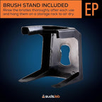 Suds Lab Elite-Plush Detailing Brush with Stand – Ultra-Soft Detailing Brushes with Synthetic Bristles – Metal-Free Auto Brush for Scratch-Free Cleaning on Piano Black & Clusters