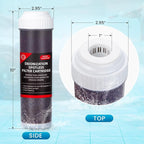 AKM DI Resin Filter Cartridge for Spot-Free Car Wash System, 10-Inch Mixed Bed Color Changing Resin Cartridge, for RO/DI System, 2-Pack