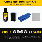 NADAMOO Wheel Rim Ceramic Coating Kit 50ml, High-Heat Resistant Hydrophobic Protection, Gloss Finish, Self-Cleaning, Repels Brake Dust & Dirt, Ceramic Protection for Alloy Rims