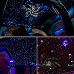 AKEPO 36W 4 Color Twinkle Fiber Optic Starlights Headliner Lights Kit, Optical Fibers Music Sync Bluetooth APP Control Starlight Kit, 1000pcs*13.1ft