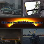 Amber Yellow LED Strip Lights for Car BaishenglinMotor 12-Pack DC12V Waterproof 30CM/11.8"/1FT 5050 15-SMD LED Strip Underbody Light for Car Motorcycles Decoration Interior Exterior Strip Lights