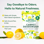 Good Natured Brand | Carpet Deodorizer & Freshener Powder | 60 oz Pet Odor Eliminator for Strong Odor & Pet Urine | Fresh Natural Lemon Love | Safe for Homes with Pets