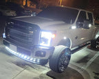 iJDMTOY 20pc Set Xenon White LED Front Bumper Valance Accent Running Light Kit/LED Air Dam Light Kit, Compatible with Dodge/Chevy/GMC HD, Ford Super Duty Trucks or Semi Trucks