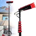 Telescopic Rod Cleaning Brush,Glass Cleaning Brushmulti-Purpose Photovoltaic Panel Cleaning Tool Water Spray Brush for Solar Photovoltaic Panel is Windows Washing,7.2M (5.4M)