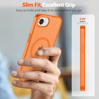 SUPFINE Magnetic for iPhone 17e Case/iPhone 16e Case with Screen Protector (Compatible with MagSafe) (Military Grade Drop Protection) Translucent Matte Shockproof Phone Cover,Starry Orange