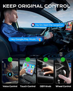 AuroraLink JC015 Wireless CarPlay & Android Auto Adapter - 2-in-1 Plug and Play Mini Dongle, Stable & No Delay Wireless USB Adapter for iPhone/Android Cars, with Dual-Band WiFi & Bluetooth 5.2