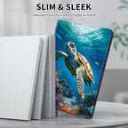 for Kindle Paperwhite Case,6.8" Kindle Paperwhite 11th Generation Case and Kindle Paperwhite Signature Edition,Leather Slim Adjustable Stand Cover with Auto Wake/Sleep,Cute Sea Turtle