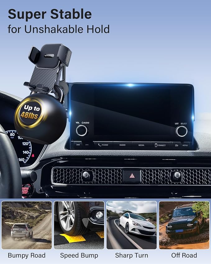SKYLOTEC Phone Mount for BMW X5 X6 2024 2025 2026/X7 2023 2024 2025 2026 Accessories 14.9-Inch Screen Fixed Clip, Automobile Cradles Car Phone Holder, Cell Phone Base Not Block Air Vent