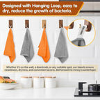 FIXSMITH Microfiber Cleaning Cloth -Pack of 24, Highly Absorbent Cleaning Rags(Grey&Orange), 16"X12" All Purpose Cleaning Towels for Housekeeping, Kitchen, Car, Reusable Microfiber Towels