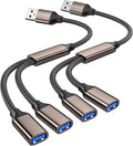 MOGOOD USB Splitter 1 in 2 Out,USB 3.0 Splitter Y Cable,Dual USB Port Extender Hub USB Male to Two Female Extension Cord Multi Port USB Extension Splitter Data Charging Split for Car,PC,TV,Laptop