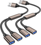 MOGOOD USB Splitter 1 in 2 Out,USB 3.0 Splitter Y Cable,Dual USB Port Extender Hub USB Male to Two Female Extension Cord Multi Port USB Extension Splitter Data Charging Split for Car,PC,TV,Laptop