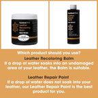 The Original Leather Recoloring Balm by Furniture Clinic - Black Leather Dye for Furniture, Couches & Car Seats - Restore Scratched, Faded, & Damaged Surfaces