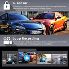 Dash Cam Front and Rear, 4K+1080P WiFi Mini Car Camera with App Control, 170° Wide Angle Dual Dashcam, Night Vision
