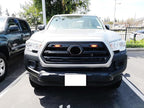 iJDMTOY Smoked Lens Amber LED Grille Lights Kit Compatible With 2012-up Toyota Tacoma, Center Set 2-Piece Marker Lamps w/Wiring & Hardware