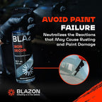 BLAZON Iron Decon - Heavy Duty Iron Remover & Wheel Cleaner, 2X Concentration for Rapid Removal of Iron Buildup, Brake Dust, and Rust Spots, Low Odor Formula - Citrus Scent - 16 Oz