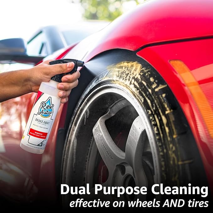Rev Auto Wheel and Tire Cleaner (1 Gal) - Professional Car Wheel Cleaner That Removes Brake Dust and Tire Browning | Car Tire Cleaner and Rim Cleaner For Car That is Best Used With Wheel Cleaner Brush