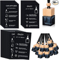 DaisyInner 60 Sets Car Diffuser Bottles Empty Bulk Hanging Car Air Freshener Diffuser Bottles Bulk Glass Perfume Holder with Instruction Cards for Essential Oil Fragrance Pendant(Square,Black)