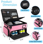4-Layer Golf Trunk Organizer, Golfer Gifts for Women with Separate Ventilated Compartment for 2 Pairs Shoes, Waterproof Car Golf Locker Storage Bag for Golf Gear and Accessories,Pink