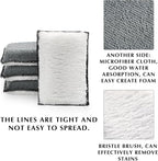 Mudder 8 Pcs Car Interior Scrubbing Sponge 5'' x 3'' Fiber Car Wax Applicator pad Household Cleaning Sponges for Leather Car Seat Couch Cleaning (Gray White)