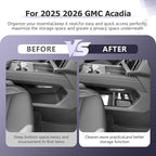 LUWU Lower Center Console Organizer Compatible with 2024-2026 GMC Acadia Elevation/AT4/Denali Accessories Armrest Console Storage Box Armrest Organizer Insert Tray Glove Organizer Tray ABS Material