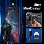 Type C Fast Car Charger for Samsung Galaxy A17/A16/A15/A14/5G/S26/S25/A56/A35/A55/A54/A13/S24 FE/S24/S23 Ultra/A53, iPhone 17e 16e, 3.4A Fast Charging Android Phone Car Charger Adapter 3FT USB C Cable