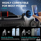 Magnetic Dash Phone Mount for 2011-2017 Jeep Wrangler JK JKU Accessories, Multi-Mount Phone Holder with Extension Arm Metal Rod, Dashboard Storage Tray with Extra Clip Bracket (Not for JL JLU)