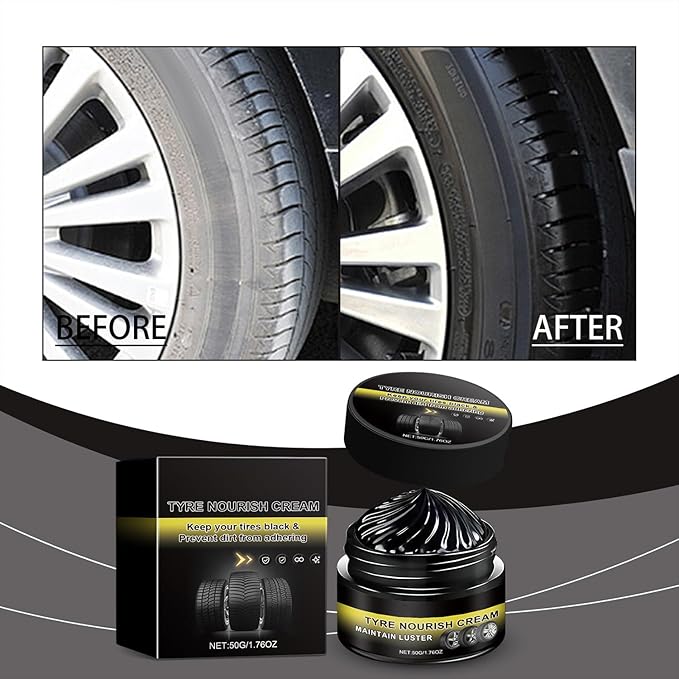 New 2026 Car Tire Ceramic - Powerful Wheel Cleaning Refurbish Wax, Tyre Nourish Cream, Tire Wax for Ultimate Wheel Protection (2 PCS Basic Set)
