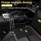 200W Car Power Inverter, PiSFAU DC 12V to 110V AC Car Plug Adapter Outlet with [20W USB-C] /USB-Fast Charger(18W) / 4.8A Dual USB/car Charger for Laptop