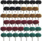 Rocaris 40 Pack 1 inch Abrasive Wheel Buffing Polishing Wheel Set for Rotary Tool - with 1/8" Shank (25mm)