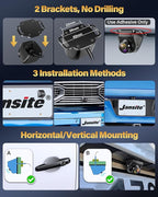 【Upgrade 180°Wide Angle】 Backup Camera AHD 1080P Back up Camera for Cars Super Night Vision 360° Rotatable Front/Side/Rear View Camera IP69K Waterproof Reverse Camera No-drillling Install