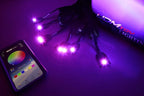 iJDMTOY RGBW Multicolor LED Circuit Board Ambient Lighting Kit Compatible with 2015-up Dodge Charger, Control_by_Smartphone