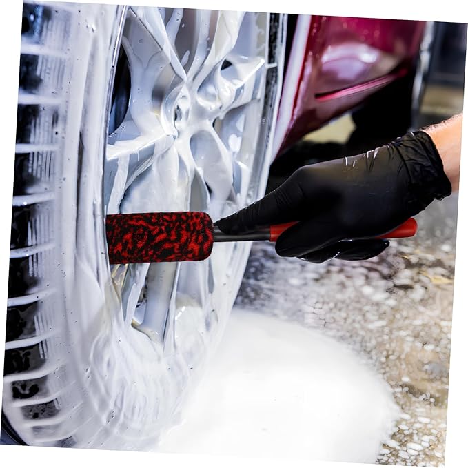 STOBAZA 3pcs Car Wheel Cleaning Brushes Set Bendable Tire Brush Kit for Effortless Automotive Detailing Bristles for Car Models