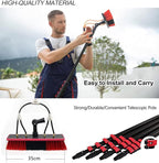 Telescopic Rod Window Cleaning Water Guide, Telescopic Wash Brush Telescopic Rod, PV Tool Cleaning Device, Wash Brush, Window Cleaner,6M
