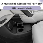 LUWU Low Center Console Organizer Compatible with 2026 Hyundai Palisade Accessories Palisade LX3 2026 Accessories Armrest Console Organizer Armrest Lower Storage Tray (Only for 7-Seat)