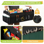 MIU COLOR Large Trunk Organizer for SUV with 5 Compartments, Collapsible Car Organizer with Strong Handle and Non-Slip Bottom, Storage Organizer for Sedans, Van, Jeep, Grocery, Black Mixed Green