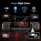 4 Channel Dash Cam 360 View Front Rear Left Right Car Camera,GPS and 5GHz Band WiFi,APP Control,G-Sensor,24H Parking Mode,8PCS IR Lights Night Vision,Wide Angle,WDR,Included Free TF Card