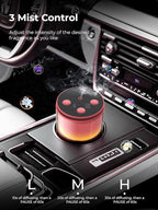 Waterless Essential Oil Diffuser: 9 Colors LED Scent Diffuser for Home&Car&Office - Portable Diffuser with 48H Battery, 4 Timers & 3 Mist Levels, Bright Red