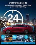 IIWEY N5 4 Channel Dash Cam 360° View, 1080P Front and Rear Inside, Left Right Dash Camera for Cars, 8 IR Lamps Night Vision, 5G WiFi & APP Control, G-Sensor, Parking Mode, with a Free 128GB SD Card