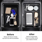 Center Console Organizer Armrest Tray Insert Storage Box for Honda CRV 2023-2026, Accessories for 2023+ CR-V Hybrid, ABS Plastic, Black