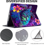 for Kindle Paperwhite Case,6.8" Kindle Paperwhite 11th Generation Case and Kindle Paperwhite Signature Edition,Leather Slim Adjustable Stand Cover with Auto Wake/Sleep,Glitter Sea Turtle