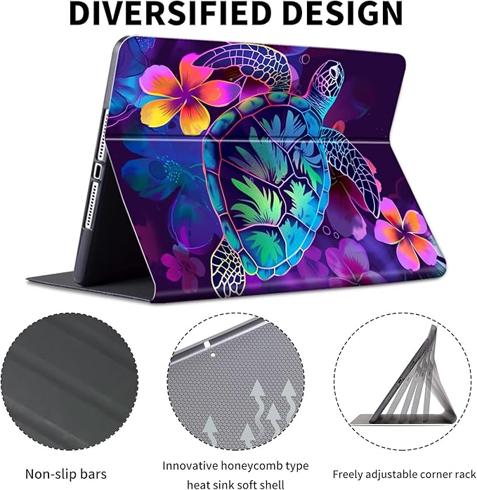 for Kindle Paperwhite Case,6.8" Kindle Paperwhite 11th Generation Case and Kindle Paperwhite Signature Edition,Leather Slim Adjustable Stand Cover with Auto Wake/Sleep,Glitter Sea Turtle