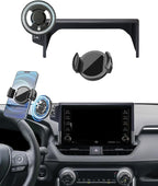 Magnetic Car Phone Mount for Toyota RAV4 2019-2025 Accessories, for MagSafe Strong Magnets Cell Phone Holder 7/8-Inch Touch Screen Cradles, with Portable Phone Gripper 360° Rotation
