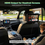 LAMTTO 3-in-1 Wireless Carplay Android Auto Adapter Built-in Net-Flix YouTube Tiktok Apps Magic Box Video Player with 5.8GHz WiFi USB Drive Convert Wired to Wireless for OEM CarPlay Cars (2016-2024)