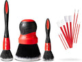Adam's Interior Detailing Brush Kit (4-Item)- Premium Autotmotive Cleaning Brushes for Removing Dust, Dirt, & Hair from Your Car's Interior Surfaces Including Seats, Air Vents, Steering Wheel, Etc.