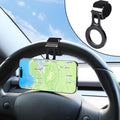 Magnetic Phone Holder for Car, Steering Wheel Phone Holder [Strong Magnet], for MagSafe, Adjustable Strap Compatible with Gym Equipment, Stroller, Shopping Cart, All Phone(Magnetic Ring Included)