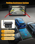 Magnetic Solar Wireless Backup Camera, 7" HD 1080P Monitor, Clear Night Vision 170°Wide Angle (No Distortion) DIY 1-Min Install, No Wiring, IP67 Waterproof for Truck, RV, Trailer, Car, F150 & F-Series