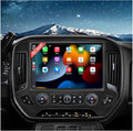 13.1" QLED Car Radio Stereo Upgrade for Chevy Silverado & GMC Sierra 2014-2018, 8-Core Head Unit 4GB+64GB with CarPlay/Android Auto, 2K Touch Screen and 1080P Backup Camera (4+64 Black)