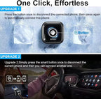 Wireless Carplay Adapter 2in1, 2026 Upgrade Wired to Wireless for CarPlay/Android Auto, WiFi 6 Mini Plug & Play, USB/Type C, Smart Button Dongle Auto-Connect for iPhone iOS 10+ Android 11+